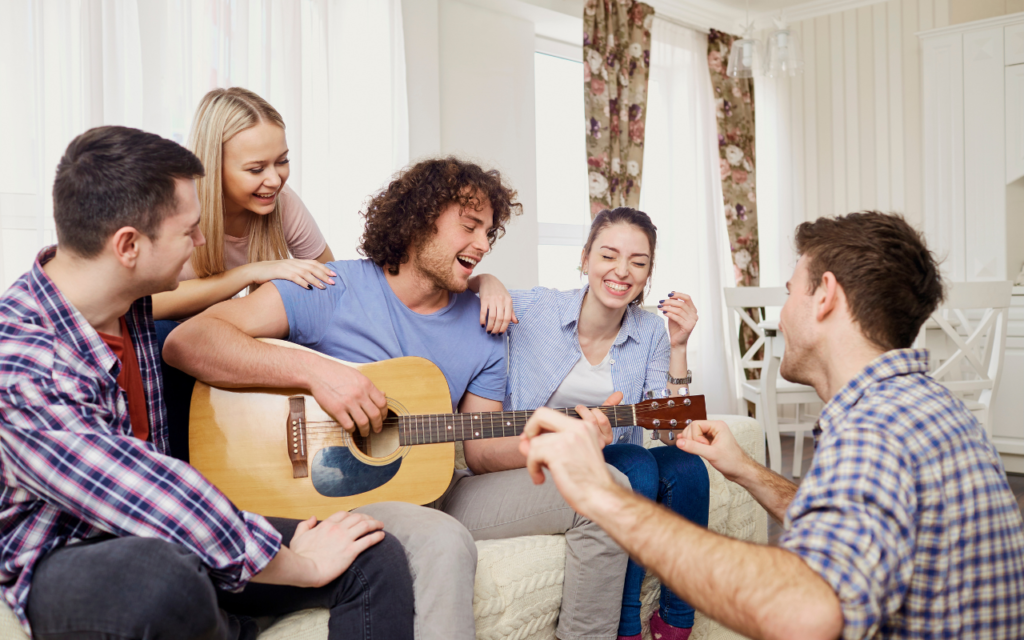 Group guitar jam image